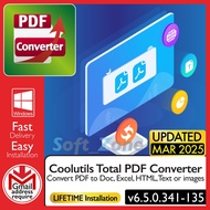 Coolutils Total PDF Converter 6.5.0 - Convert PDF to Doc, Excel, HTML, Text or images | Windows - SO