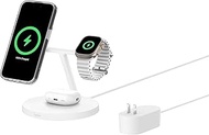 Belkin MagSafe-Compatible Charger, 3-in-1 Wireless Charging Station, Qi2-Certified 15W Wireless Char