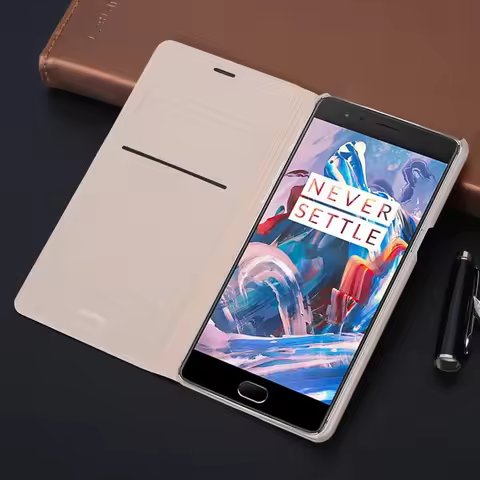 Slim Leather Wallet Case Flip Cover With Card Holder Phone Carrying Bag Mask For Oneplus 3 One Plus 