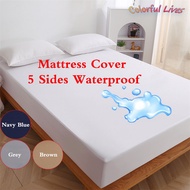 Waterproof Mattress Cover Bed Sheet Single Bedsheet Queen Size Sides and Top all is Waterproof