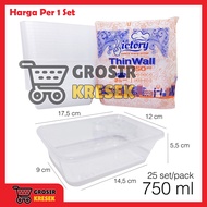 [LBR] T004 Thin Wall Victory 750ml Food Container Thinwall Rice Box