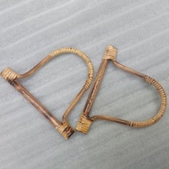 Bag Hanging Ornaments Rattan Arm 16*13cm Hanger-Shaped Handbag Accessories Rattan Handle Diy Cloth B