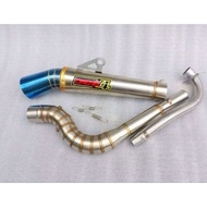 (P) Daeng sai4 open spec Pipe canister 51mm open specs exhaust Pipe for Wave 125 Xrm 110/125 Wave 100/10/115 Rs125 Furry 125 Smash 115 Rusi100/110 Daeng Pipe Daeng sai4 Aun Pipe Nlk Pipe Charama Pipe Creed Pipe Kou Pipe
