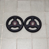 Decathlon 5kg 橡膠槓鈴片2塊