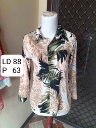 Kemeja Wanita Floral Lengan Panjang - preloved