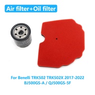 For Benelli TRK502 TRK502X BJ500GS-A QJ500GS-5F Motorcycle Engine Air Filter Drive Element Oil Filte