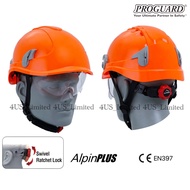 PROGUARD AlpinPLUS Lightweight Safety Helmet Fitted With Safety Spectacles & 4 Point Chin Strap | To