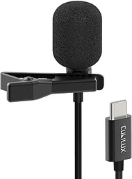 Cubilux USB C Microphone, Type C Lavalier Lapel Clip MIC Compatible with Samsung Galaxy S25/S24/S23/