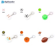 DGF  3D Printed Ball Clicker Keychain Sports Football Rugby Baseball Volleyball Button Clicker Stres