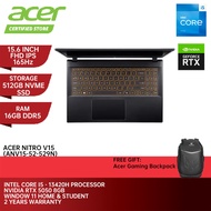 Acer Nitro V15 ANV15-52-529N Gaming Laptop - 15.6" FHD IPS/i5-13420H/16GB D4/512GB SSD/RTX5050/Win11