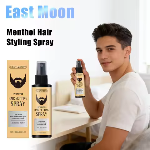 East Moon Hair Styling Spray Lasting Hold Easy Grooming Assist Shaping Comfort Nourish Non-Sticky Qu