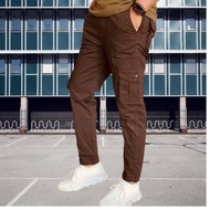 Cargo Army Seluar Slack 6Pockets Pants Unisex Tactical Elasticated Lelaki/Perempuan Waist Slimfit Lo