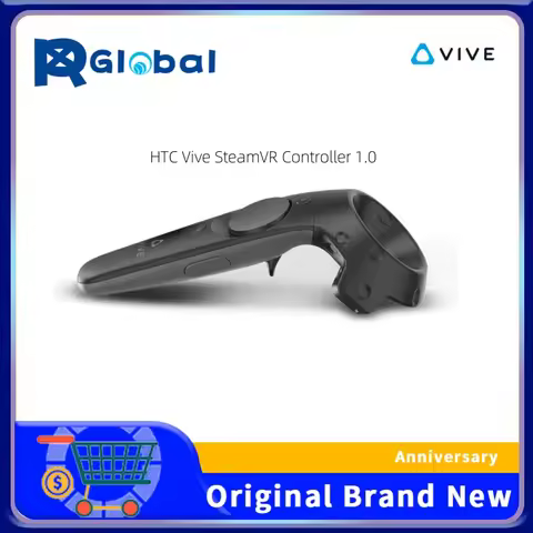 HTC Vive 1.0 Controller - Precision Motion Tracking, Ergonomic VR Gaming Grip & Full SteamVR Base St