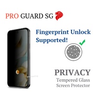 FINGERPRINT UNLOCK Privacy Glass Pixel 9a 5G Google Tempered Glass Screen Protector