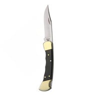Buck 美國巴克折刀指Buck 110 Hunter Ebony指槽版烏木柄420HC鋼  3.75 (9cm)  BU0110BRSFG-B  1支
