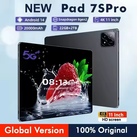 2025 New Pad 7s pro Tablet 10.1 Inch HD Tab 20000mah 5G Dual SIM WIFI For Kids PC 22GB+2TB Global Ve