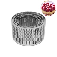 5cm High 5-8cm Round Perforated Ring Stainless Steel Cake Making Molds French Tart Ring Fruit Pie Mould Tart Mold