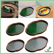 [Toolroom] Begonia Flower Glass Tray Candy Glass Tray Fruit Storage Organizer Bread Storage