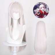 Lingqi Collapse: Star Railway Clara cos Wig Simulation Scalp Silver White Long Exude