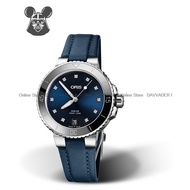 ORIS 0173377314195-0751846FC Women's Watch Aquis Date Diamonds Automatic 36.50mm Textile Strap Blue *Original