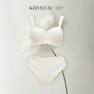 KRYSTAL Elys white separate women's underwear Set