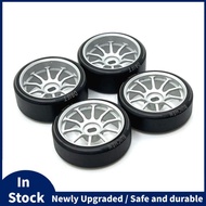 4Pcs Hard Plastic Drift Tire Tyre Metal Wheel Rim for  284131 K969 K989 P929 Mini-Z 1/28 RC Car Upgr