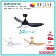 Bestar Raptor 33" / 38" / 48" Ceiling Fan with 24W Tri tone LED / No Light - Regal Lighting