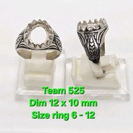 Super dim alpaca embanRing 12x10 taro leaf rintik claw motif retail agate stone ring/