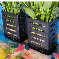 Q🍅Aquarium Plant Stand Chopsticks Box Absorbent Hydroponic Plant Storage Plastic Aquarium Square Hollow Storage Basket 3