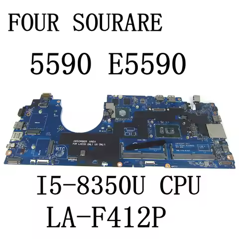 For DELL Latitude 5590 E5590 Laptop Motherboard I5-8350U CPU MX130 GPU DDM80 LA-F412P CN-0P50J0 0P50