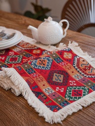 Vintage Ethnic Style Table Flag Tablecloth Home Decorations Fabric Tablecloth for Dining Table Coffe