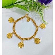 KG  EMAS KOREA/BANGKOK WOMEN BRACELET RANTAI TANGAN SAUH DUIT SYILING BUNGA Gelang