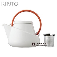 [TDTC Cafe] KINTO RIDGE teapot Moisturizing & Stainless Steel Filter-Orange Red Handle