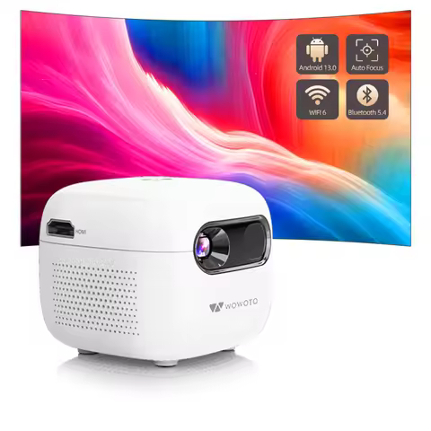 WOWOTO Ultra HD Smart Compact Small Projector Android Video Interactive Mobile Cinema Home LED Proye