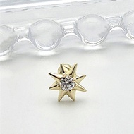 [Mandy] 14K Solid Star Tragus Helix Conch Stud Piercing Earring, 585 Gold, Korean Made Jewelry