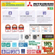 Mitsubishi Inverter Air conditioner 1.0hp - 2.0hp Mitsubishi Heavy Industries R32 DC Inverter Air co
