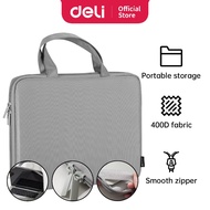 Deli Laptop Bag Office Work Men Business Briefcase Water Repellent Grey (14") 男款公事包