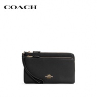 COACH กระเป๋าสตางค์ผู้หญิงรุ่น Double Zip Wallet สีดำ C5610 IMBLK