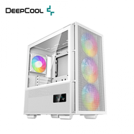 DEEPCOOL CH560 DIGITAL 白 玻璃透側機殼 (E-ATX/Type-C/智慧溫控顯示/內建風扇前3後1/顯卡380mm/塔散175mm)