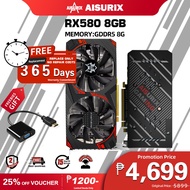 AISURIX NEW RX580 8G Graphics Cards AMD GDDR5 GPU RX 580 8GB 256Bit 2048SP Computer PC