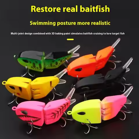 1pcs Fishing Lure Slow Sinking Swimbait Realistic Jointed Bait 3D Eyes PVC Material For Bass And Fis