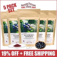 (5PACK SET) บลูเบอร์รี่ผงฟรีซดราย Freeze Dried Blueberry Powder No Sugar (Smoothie / Fruits Juice / Baking / Cake)