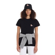 เสื้อยืดคอกลมแขนสั้นผ้าฝ้าย Maison Kitsune สำหรับผู้ชายและผู้หญิง ฤดูใบไม้ผลิและฤดูร้อน ลายปักหมีกิ๊