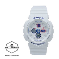 Casio Baby-G Analog Digital Marinie Tricolor Series White Resin Strap Watch BA120TR-7B BA-120TR-7B