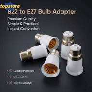 TOPSTORED B22 To E27 Adapter, Heat Resistant Edison Screw LED Lamp Adapter, Universal B22 To E27 Lon