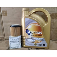 BMW E89 528i 2.0L 11427634292 11427634291  HU8002X  OIL FILTER + KOYOMA 10W40 SEMI  SYNTHETIC ENGINE