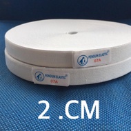 Penguin Elastic Rubber 3/ 4 INCH 2 CM 07A/ in White and Black