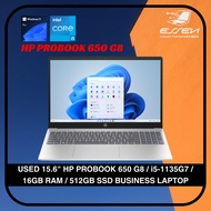 USED 15.6" HP PROBOOK 650 G8 / i5-1135G7 / 16GB RAM / 512GB SSD BUSINESS LAPTOP