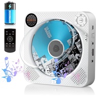 【Direct from Japan】CD Player, Wall Mount & Tabletop Portable CD Player, Bluetooth/CD/FM/USB/AUX 5 Mo
