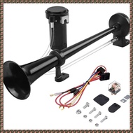 (JPTZ) 150Db 24V Air Horns Black Horn for Truck Single Trumpet Truck Air Horn for 24V Vehicles Train